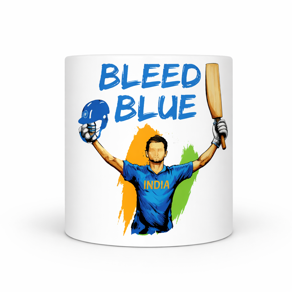 Bleed Blue – India Cricket Champion Mug | Victory Edition Mug